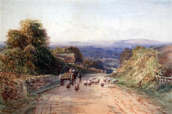 Arthur Henry Enock (1839-1917) On the Road between Teignmouth and Newton Abbott 13.5 x 20.5in.